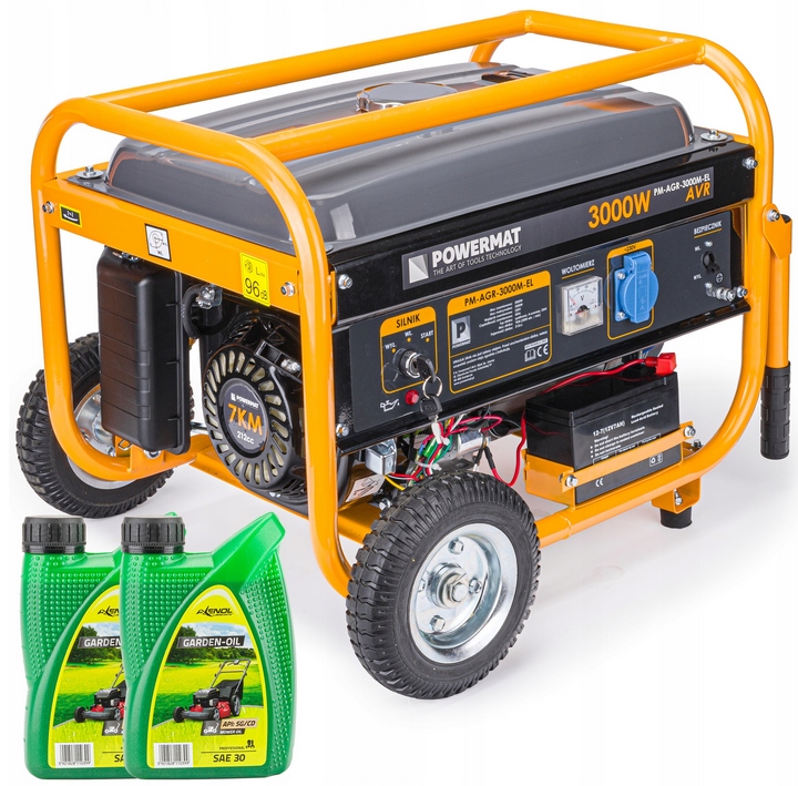 GENERÁTOR 7KM 230V 3000W - Elektrický štart + 2x OLEJ 0,6L